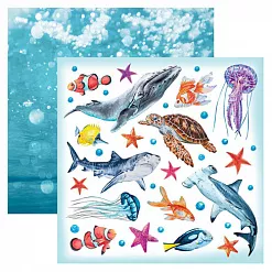 Набор бумаги 30х30 см "Тайна глубин", 18 листов (АртУзор) Набор бумаги 30х30 см "Тайна глубин", 18 листов (АртУзор)