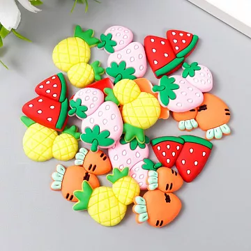 Набор украшений из резины "Фрукты, ягоды и овощи", 16 шт (АртУзор)