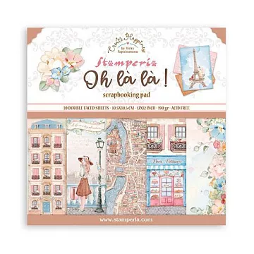 Набор бумаги 30х30 см "Oh La La!", 10 листов (Stamperia)