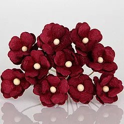 Букет цветов вишни средний "Ягодный", 2 см, 10 шт (Craft)