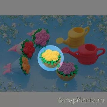 Ластик "Корзина с желтыми цветами" (Iwako)