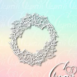 Чипборд "Веночек цветочный 5" (LeoMammy)