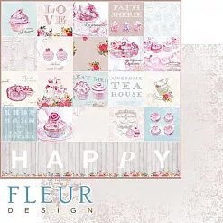 Набор бумаги 15х15 см "Зефир", 24 листа (Fleur-design)