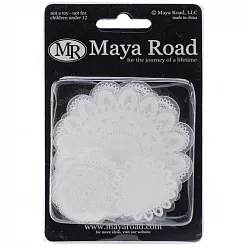 Набор украшений из ацетата "Кружевные салфетки" (Maya Road)