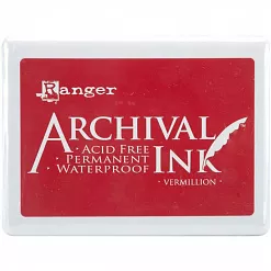 Водостойкая перманентная подушечка Archival Ink XL Vermillion Алый (Ranger) Водостойкая перманентная подушечка Archival Ink XL Vermillion Алый (Ranger)