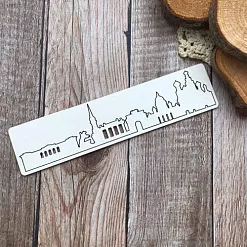 Чипборд "Путешествия. Бордюр", 11х2,5 см (Белый кот)