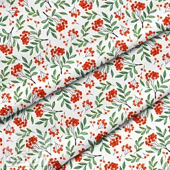 Отрез ткани 79х50 см "Рябина красная" (Cotton)