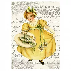 Тканевая карточка "Нежный возраст. Кокетка" (ScrapMania) Тканевая карточка "Нежный возраст. Кокетка" (ScrapMania)