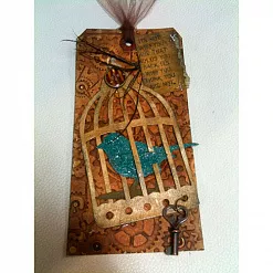 Форма для вырубки "Птичка в клетке" (Sizzix)