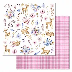 Набор бумаги 20х20 см "Мамина нежность", 12 листов (ScrapMania)