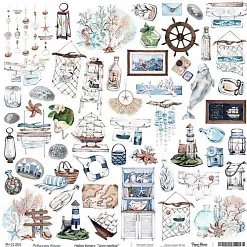 Бумага 30х30 см "Шум прибоя. Робинзон Крузо" (PaperHome) Бумага 30х30 см "Шум прибоя. Робинзон Крузо" (PaperHome)