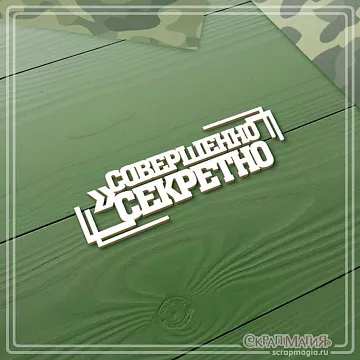 Чипборд "Совершенно секретно", 6,3х2,2 см (СкрапМагия)