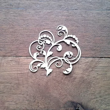 Украшение из чипборда "Вьющиеся веточки" (Русские Узоры)