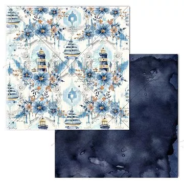 Бумага 30х30 см "У синего моря. На гребне волны" (Summer Studio)