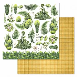Набор бумаги 30,5х30,5 см "Эра динозавров", 12 листов (ScrapMania)