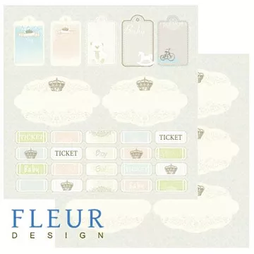 Бумага "Детская коллекция. Карточки" (Fleur-design)