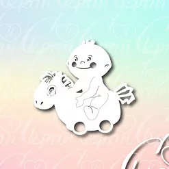 Чипборд "Мальчик на лошадке" (LeoMammy)