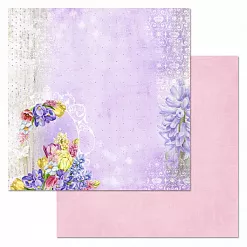 Набор бумаги 30,5х30,5 см "Время тюльпанов", 12 листов (ScrapMania)