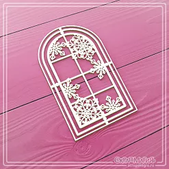 Чипборд "Морозное окно. Малое", 5,2х9 см (СкрапМагия)