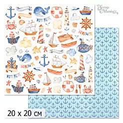 20х20 Бумага "Морячок. Дизайн 4" (ScrapMania, 210 293)