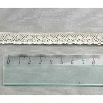 Кружево вязаное, цвет бежевый, ширина 1,3 см, длина 90 см (Hobby and You)