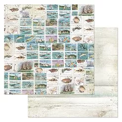 Бумага "Тихая гавань. Марки" (ScrapMania) Бумага "Тихая гавань. Марки" (ScrapMania)