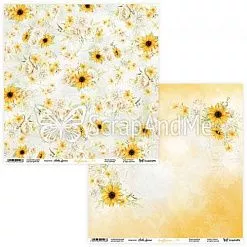 Набор бумаги 30х30 см "Sunflowers", 5 листов (ScrapAndMe)