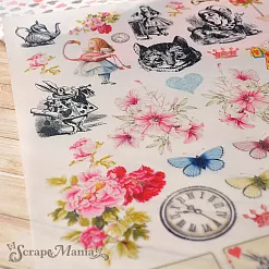 Лист веллума А4 "Алиса в сказке" (ScrapMania)