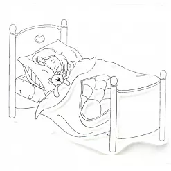 Штамп "Спящая девочка" (Студия "Елена") Штамп "Спящая девочка" (Студия "Елена")