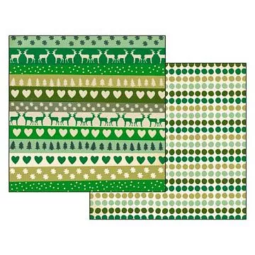 УЦЕНКА Бумага "Северный край. Бордюры в зеленом" (Stamperia)