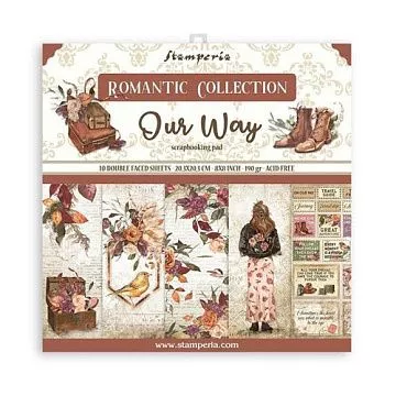 Набор бумаги 20х20 см "Our way", 10 листов (Stamperia)