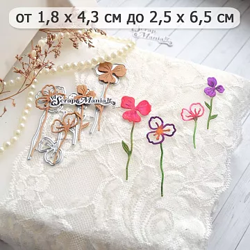 Нож "Длинные растения. Цветок традесканции", 2,5х6,5 см (ScrapMania)