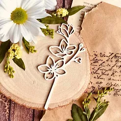 Чипборд "Вишнёвый цвет", 10х4,5 см (WoodHome) Чипборд "Вишнёвый цвет", 10х4,5 см (WoodHome)