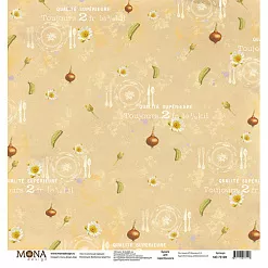 Набор бумаги 30х30 см "Винтажные рецепты", 11 листов (MonaDesign)