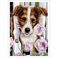 Тканевая карточка "В мире животных. Щенок" (ScrapMania)