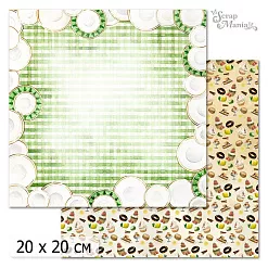 20х20 Бумага "Рецепты старого буфета. Дизайн 5" (ScrapMania)