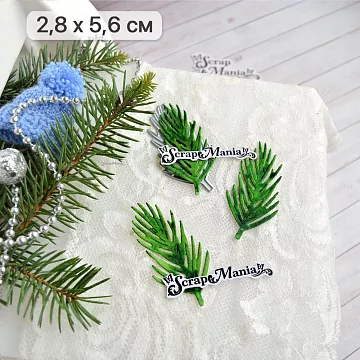 Нож "Новогодняя красота. Пихтовая ветка", 2,8х5,6 см (ScrapMania)