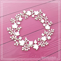 Чипборд "Рамка круглая. Смородина", 8,3х8,3 см (СкрапМагия)