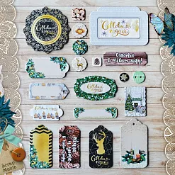 Набор цветного чипборда "Сканди Новый Год" (ScrapMania)