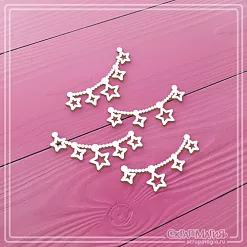 Чипборд "Набор гирлянд со звездочками", 4,3х2 см (СкрапМагия)
