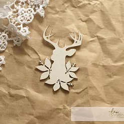 Чипборд "Рождественский олень", 7,2х5,1 см (LeoMammy)