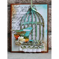 Форма для вырубки "Птичка в клетке" (Sizzix)