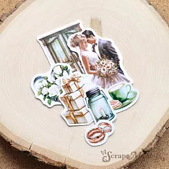 Набор высечек из бумаги "День свадьбы", 40 шт (ScrapMania)