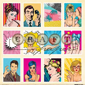 Бумага "Поп-арт. Карточки" (CraftPaper)