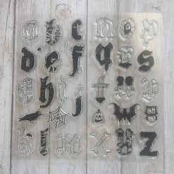 Набор штампов "Алфавит. Хэллоуин" (InkaDinkaDo)