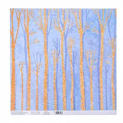 Бумага с глиттером 29х30,5 см "Сказочный лес" (АртУзор)