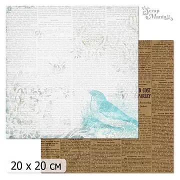20х20 Бумага "Фономикс. Газеты. Дизайн 3" (ScrapMania)