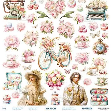 Бумага 30х30 см "Шарман 8" (Fantasy)