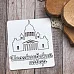 Чипборд "Путешествия. Исаковский собор", 8х7,5 см (Белый кот)