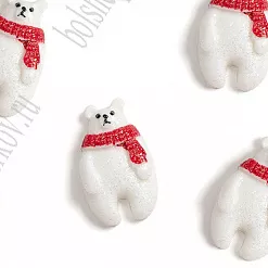 Акриловое украшение "Мишка", 3х2 см, 1 шт Акриловое украшение "Мишка", 3х2 см, 1 шт